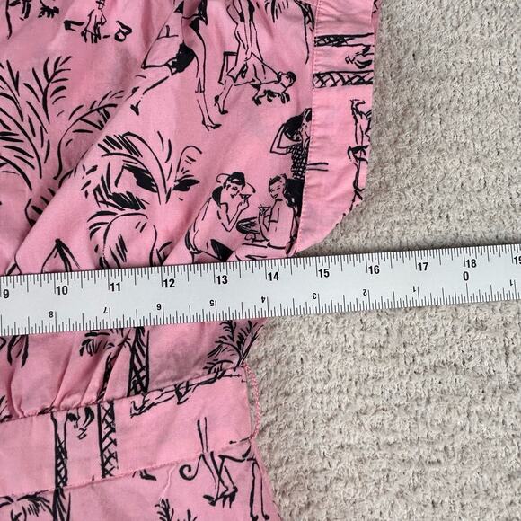 Zara Girls Dress 9Y Pink Tropical Button Front Shirt‎ Dress - Picture 9 of 11